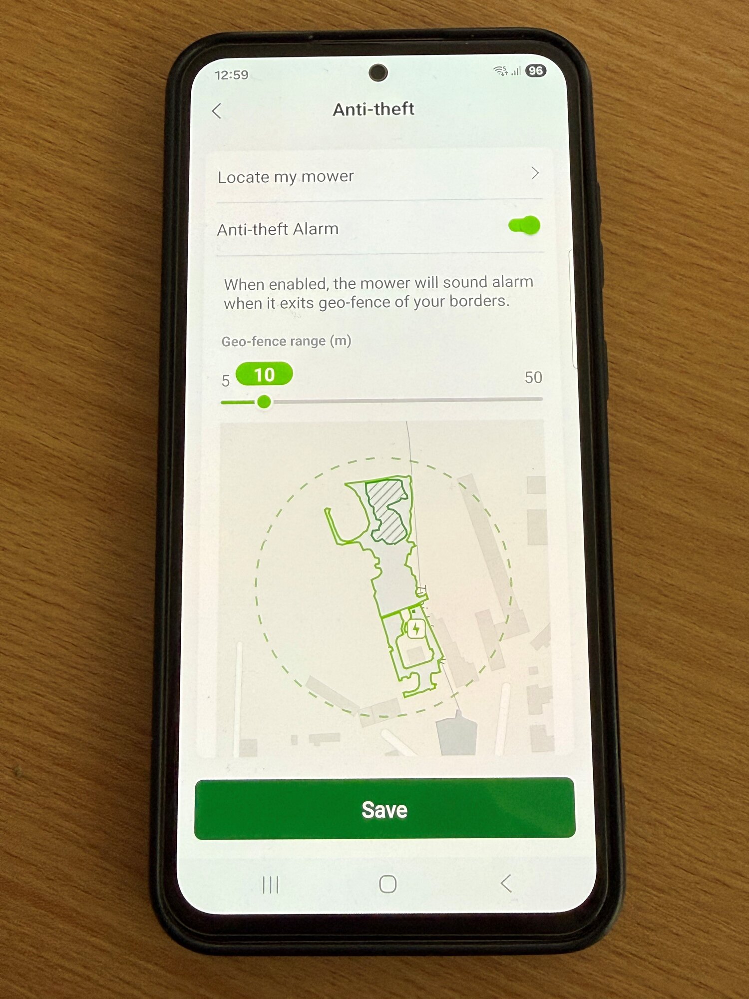 GeoFence - sledování sekačky pomocí GPS